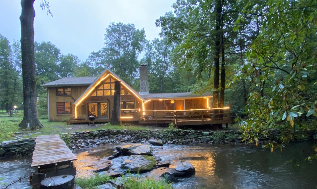 Secluded Chalet On Stream-Mins To Camelback Tannersville Exterior foto